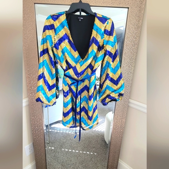 Fashion Nova Dresses & Skirts - Sequin Wrap Dress Fashion Nova sequins